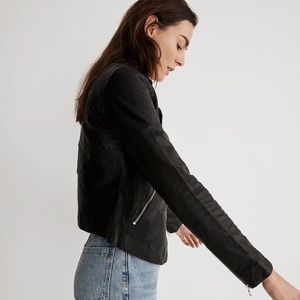 Madewell washed leather motorcycle jacket